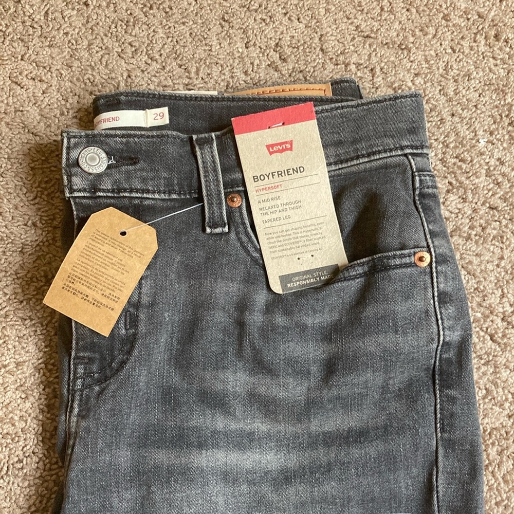 Levi's Boyfriend Jeans - Charcoal